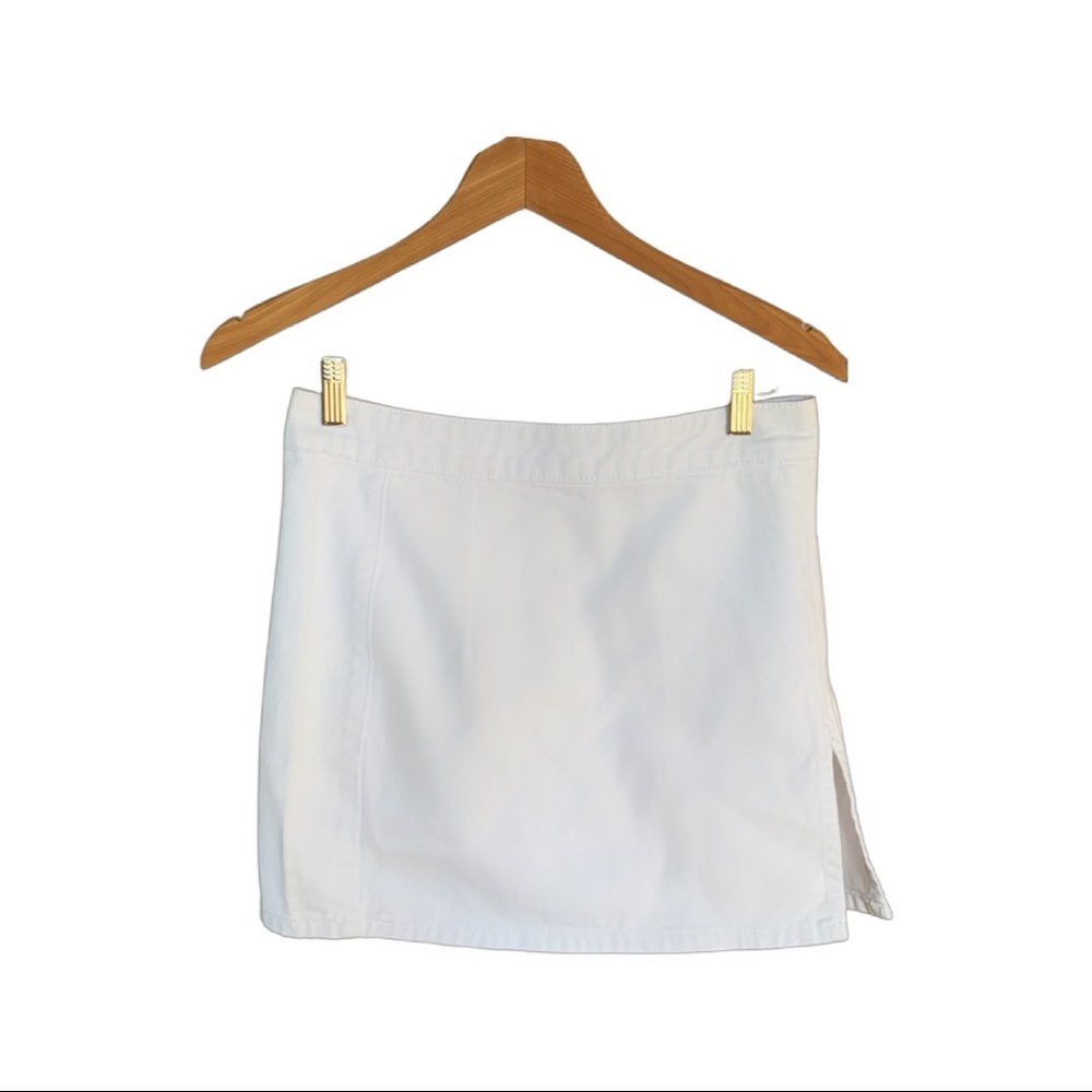 Princess Polly white denim skirt
